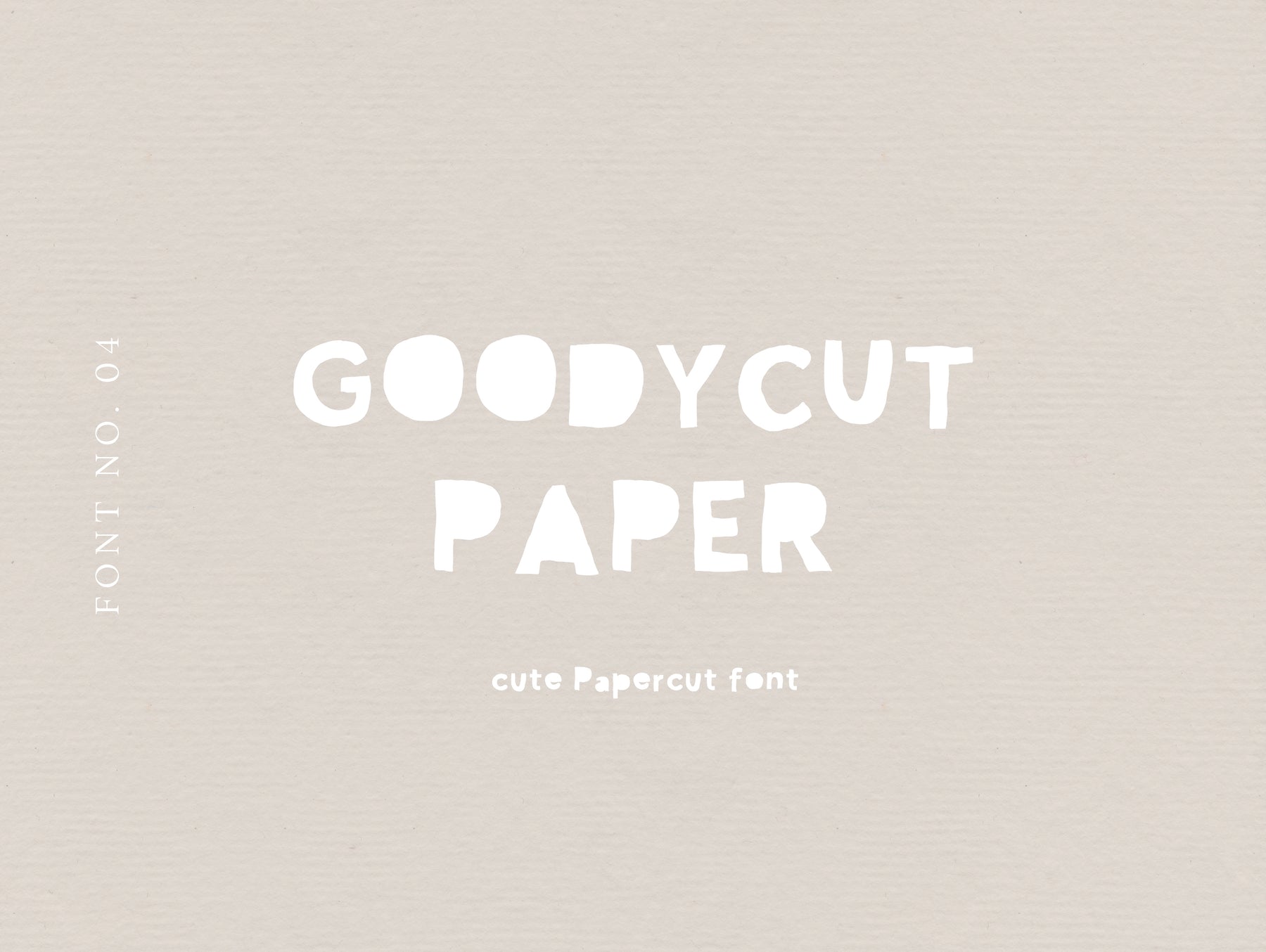 Font "Goodycut paper" handwritten