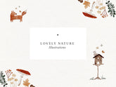 Nature Cliparts und Watercolor Illustrationen