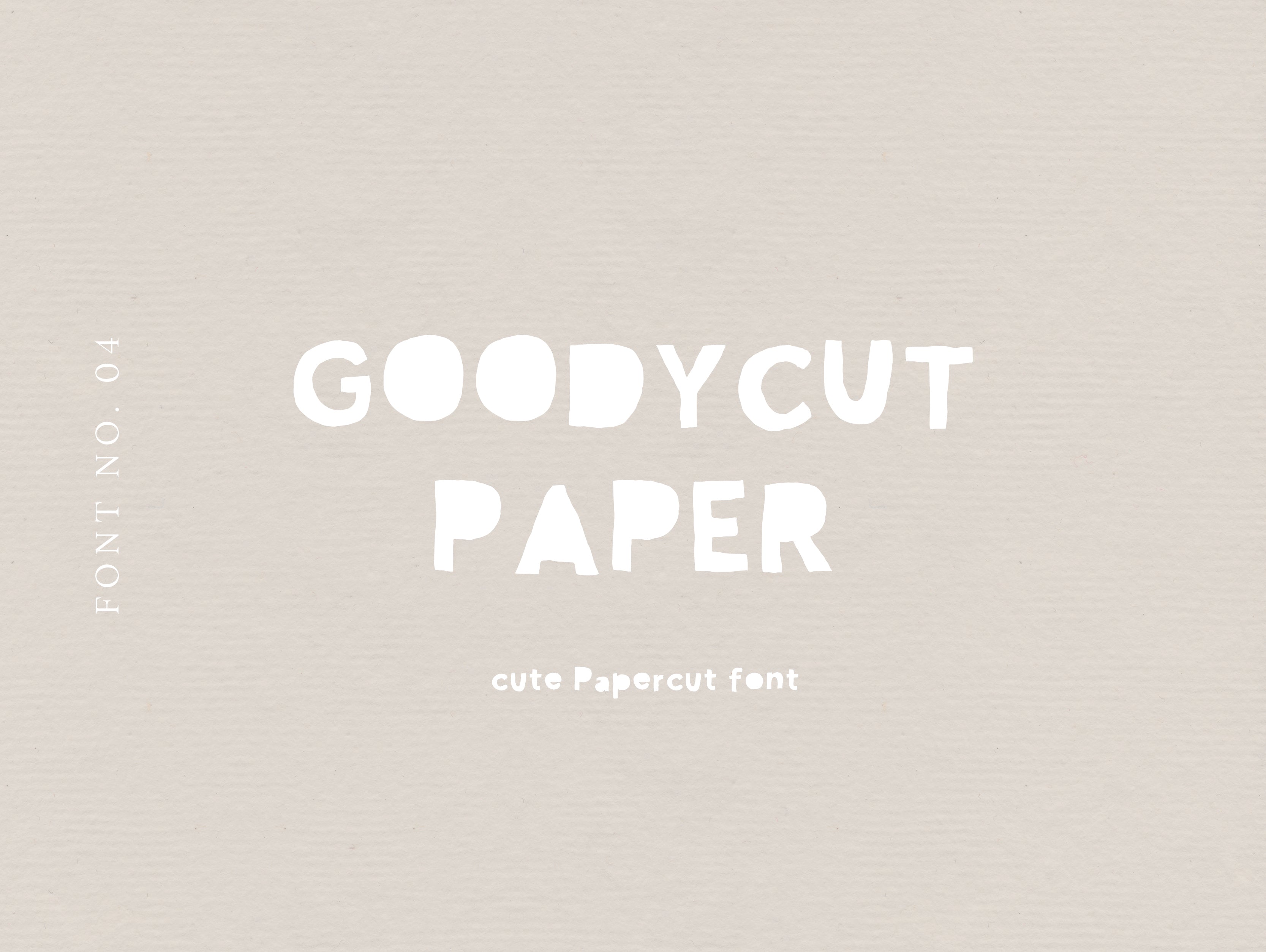 Font "Goodycut paper" handwritten