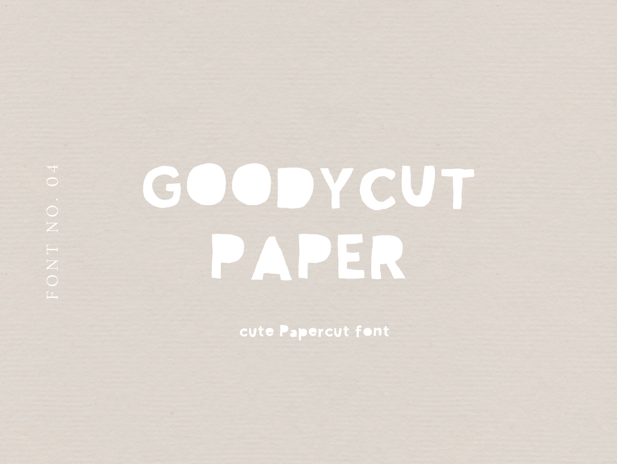 Font "Goodycut paper" handwritten